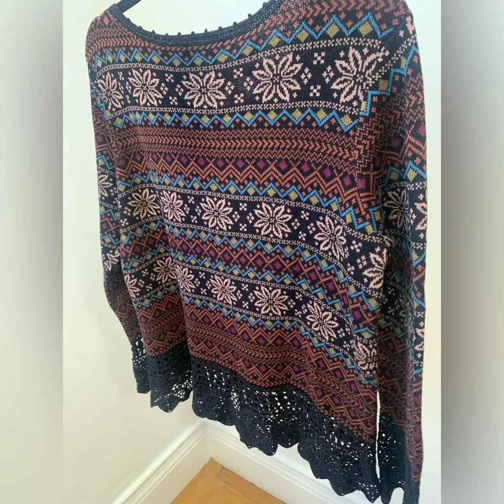 Peruvian Connection Multicolor Patterned Cardigan - Picture 5 of 15